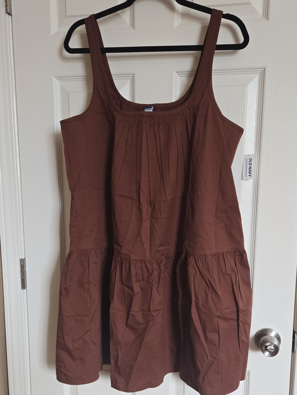 Old Navy Brown Tiered Sleeveless Cotton Dress
